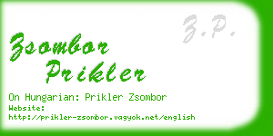 zsombor prikler business card